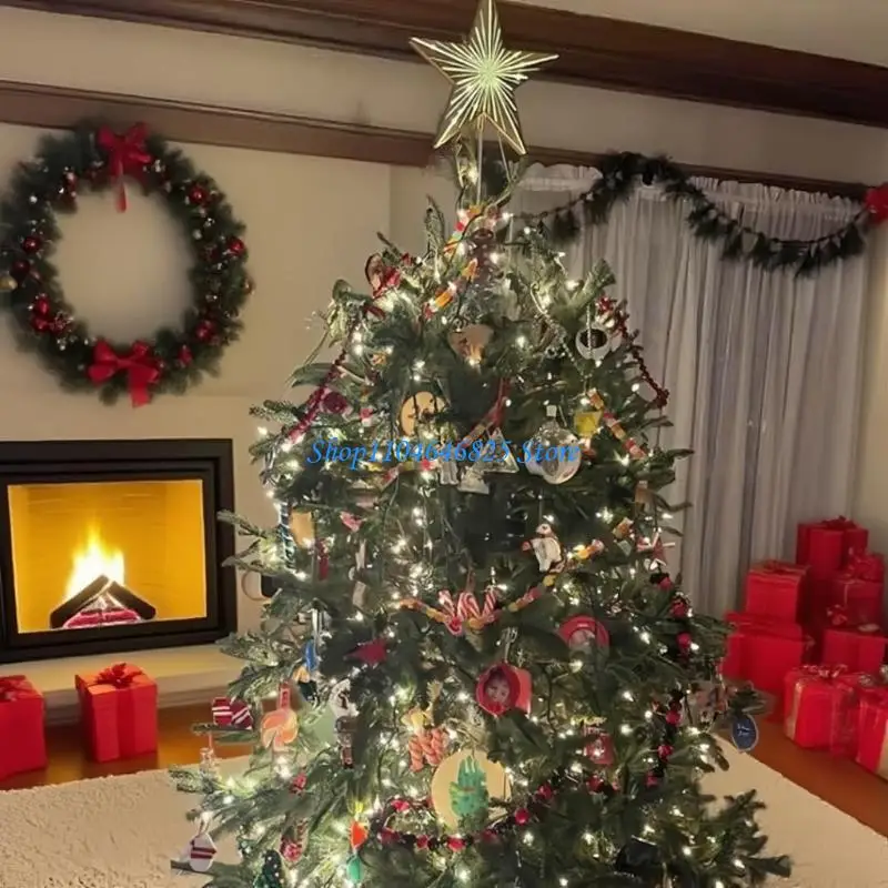 

Starry Tree Topper– 5 Point Resin Tree Top Star, Whimsical Holiday Christmas Tree Decorations, Elegant and Dazzling Star
