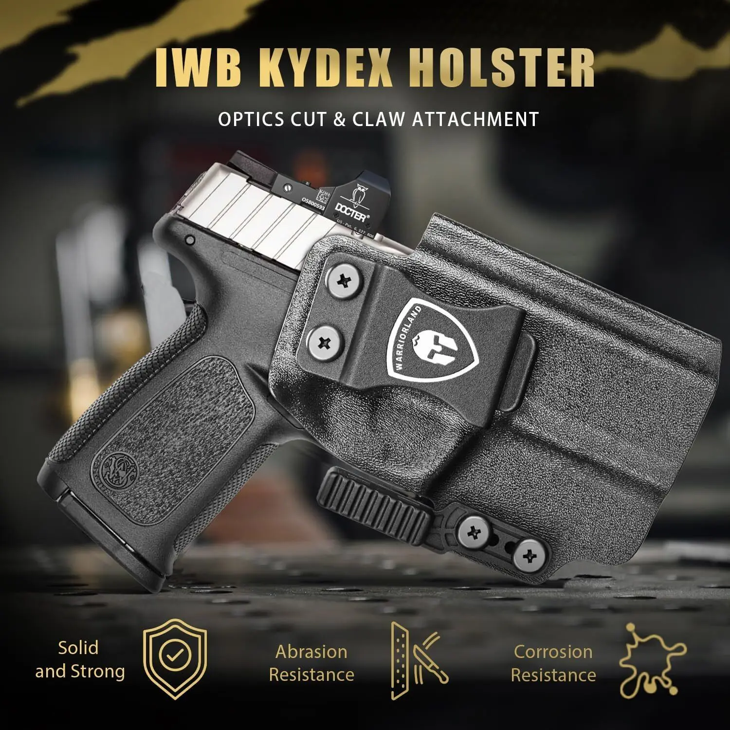 IWB Kydex Holster with Claw and Optic Cut Fit Smith & Wesson SD9VE&SD40VE Pistl