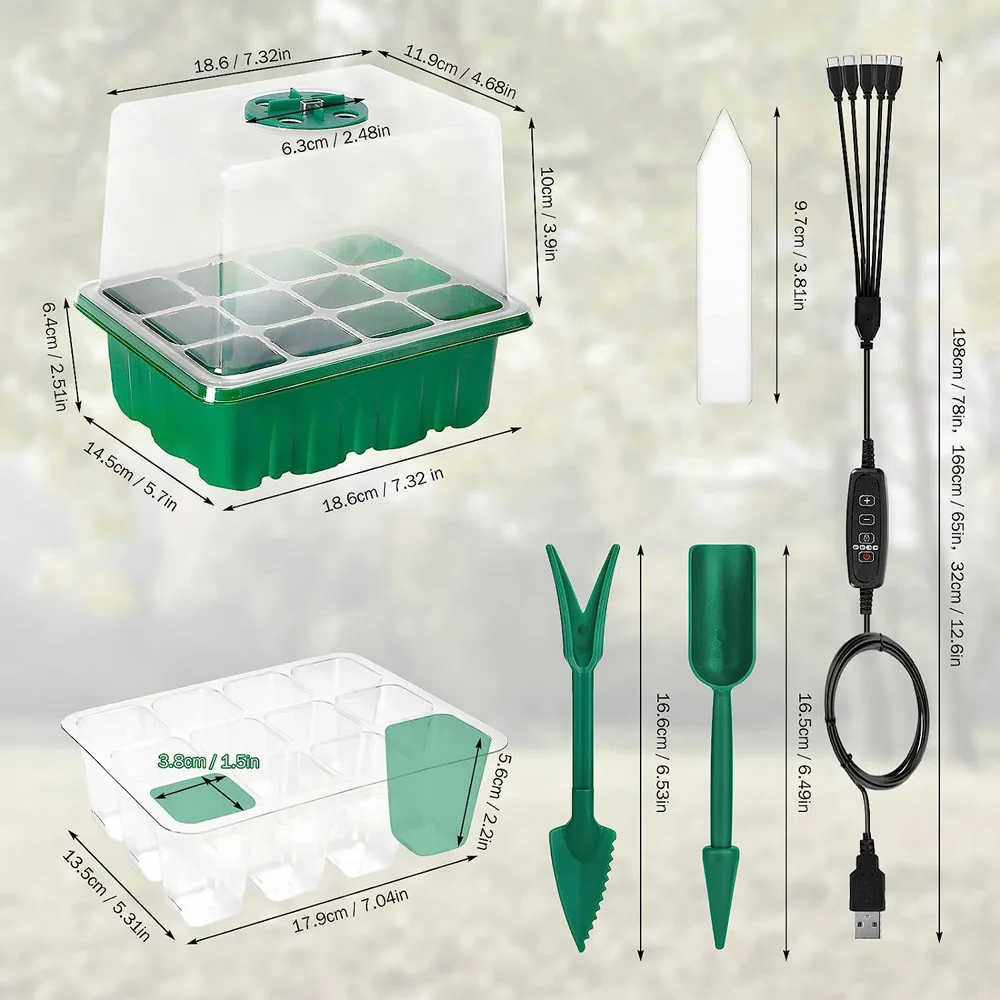 Lámpara LED de espectro completo para cultivo, bandejas de inicio de semillas, lámpara de cultivo de invernadero para germinación de plantas de interior, Control inteligente, nuevo