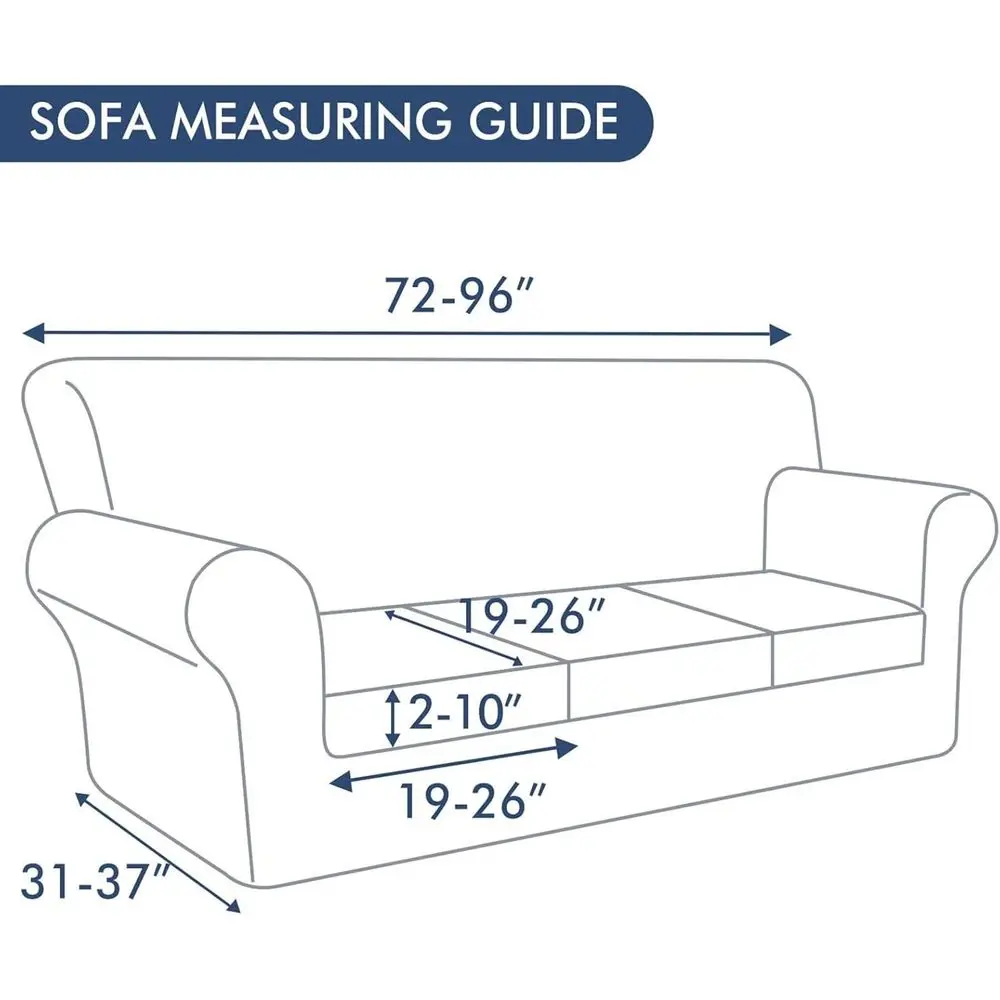 Sarung Sofa Motif Paisley Floral, Set 4 Buah, Dapat Dicuci untuk Sofa 3 Dudukan, Pelindung Furnitur Ramah Hewan Peliharaan