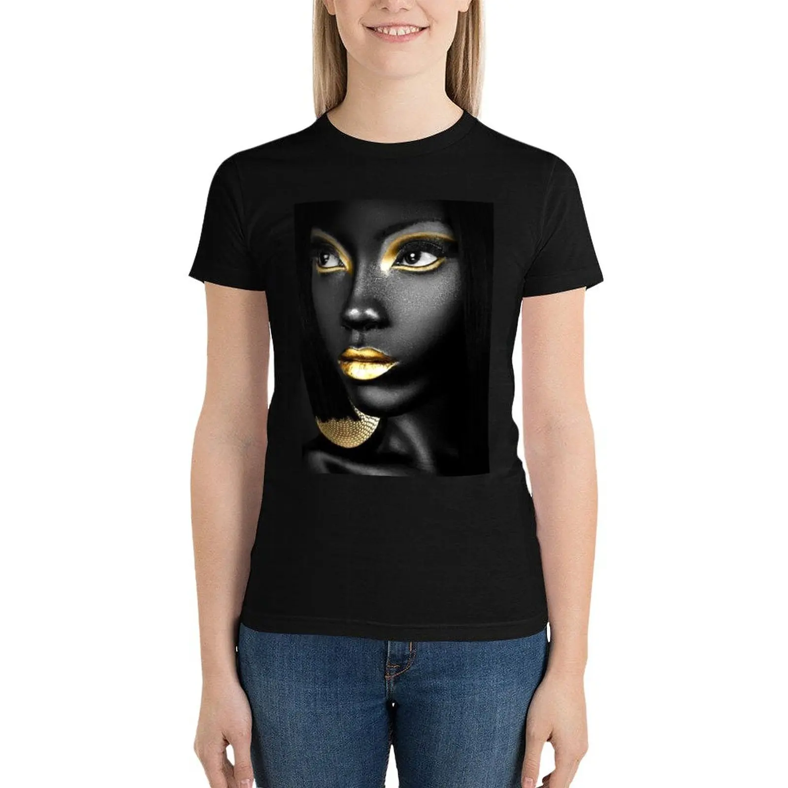 AFRICAN QUEEN T-Shirt cute tops female summer tops Short sleeve tee summer clothes for Women