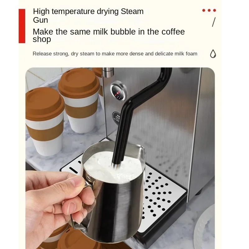 New Step Water Boiler Steam Water Boiler Double Steam Commercial Brew Tea Shop Bar Milk Foam Hot Water Machine