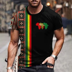 Men’s T Shirt Ethnic Tribal Dashiki T-Shirts African Patterns 3D Print Men Short Sleeve 0 Neck Harajuku Y2k Tees Tops Clothing