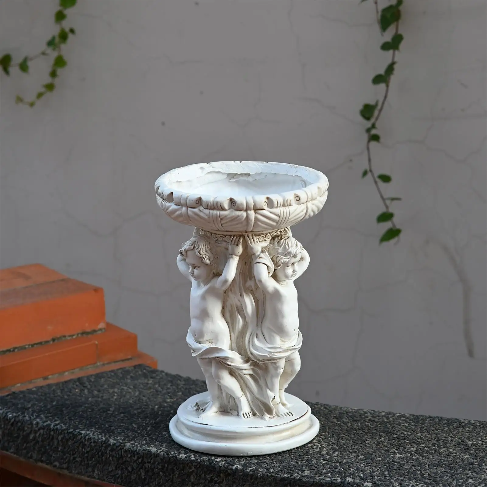 

Plant Pots Resin Retro Decor Angel Statue Container Vintage Planter Pot Garden Statues For Outdoor Yard Patio Garden Porch