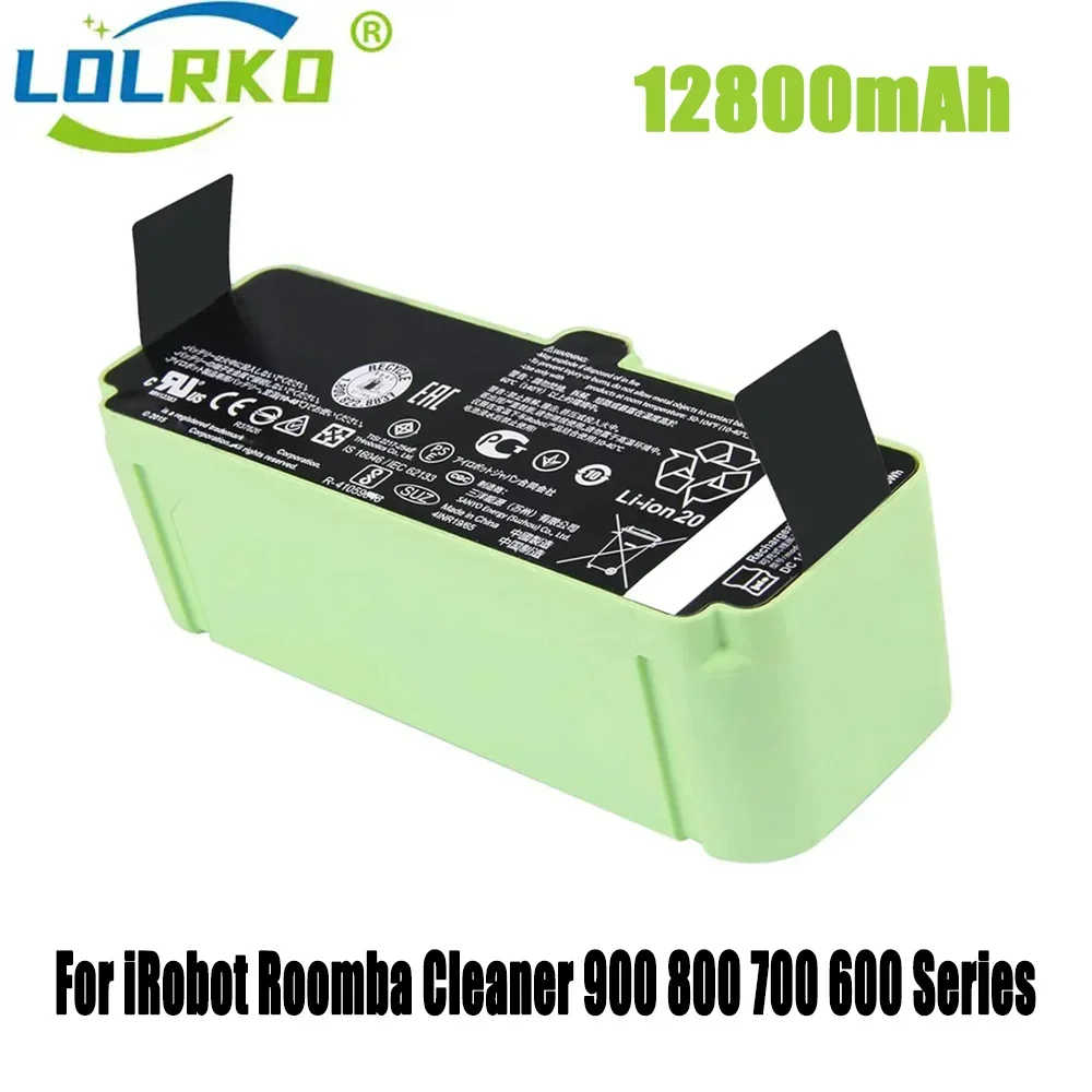 

14.4V 12800mAh Li Ion Battery for iRobot Roomba Cleaner 900 800 700 600 Series 960 980 981 965 895 890 860 695 692 690 680 675