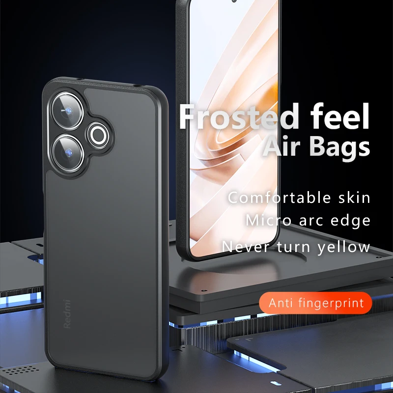 Skin Sensation Airbag Anti Drop Case Cover for Xiaomi Poco M6 4G Mircropyle Back Case Cover Phone Fundas for Xiaomi Poco M6 4G