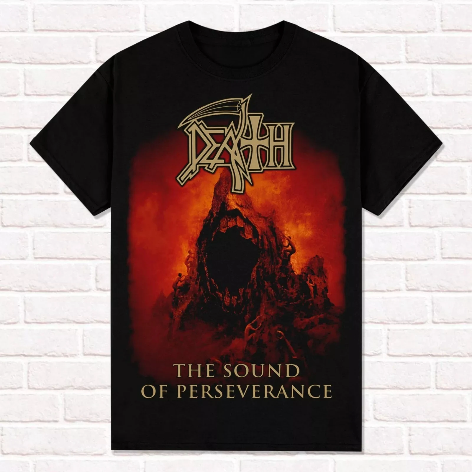 

Death The Sound of Perseverance 1998 Black T-Shirt Technical Death Metal Tees Tops Unisex Cotton Short Sleeve High Street
