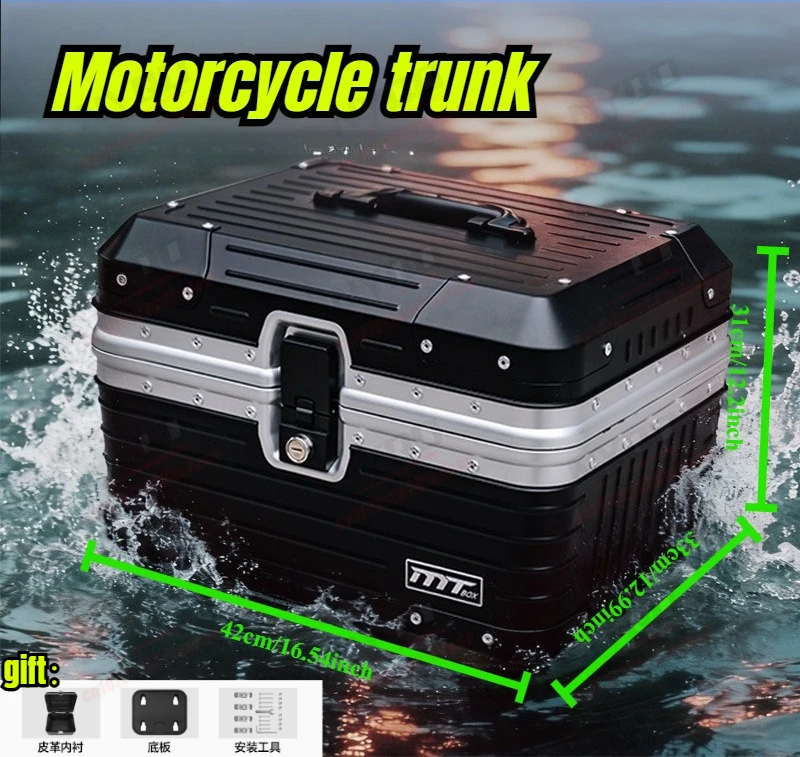 

Круглый мотоциклетный кофр из ABS-пластика, универсальный кофр для скутера и электромобиля, водонепроницаемый багажный ящик