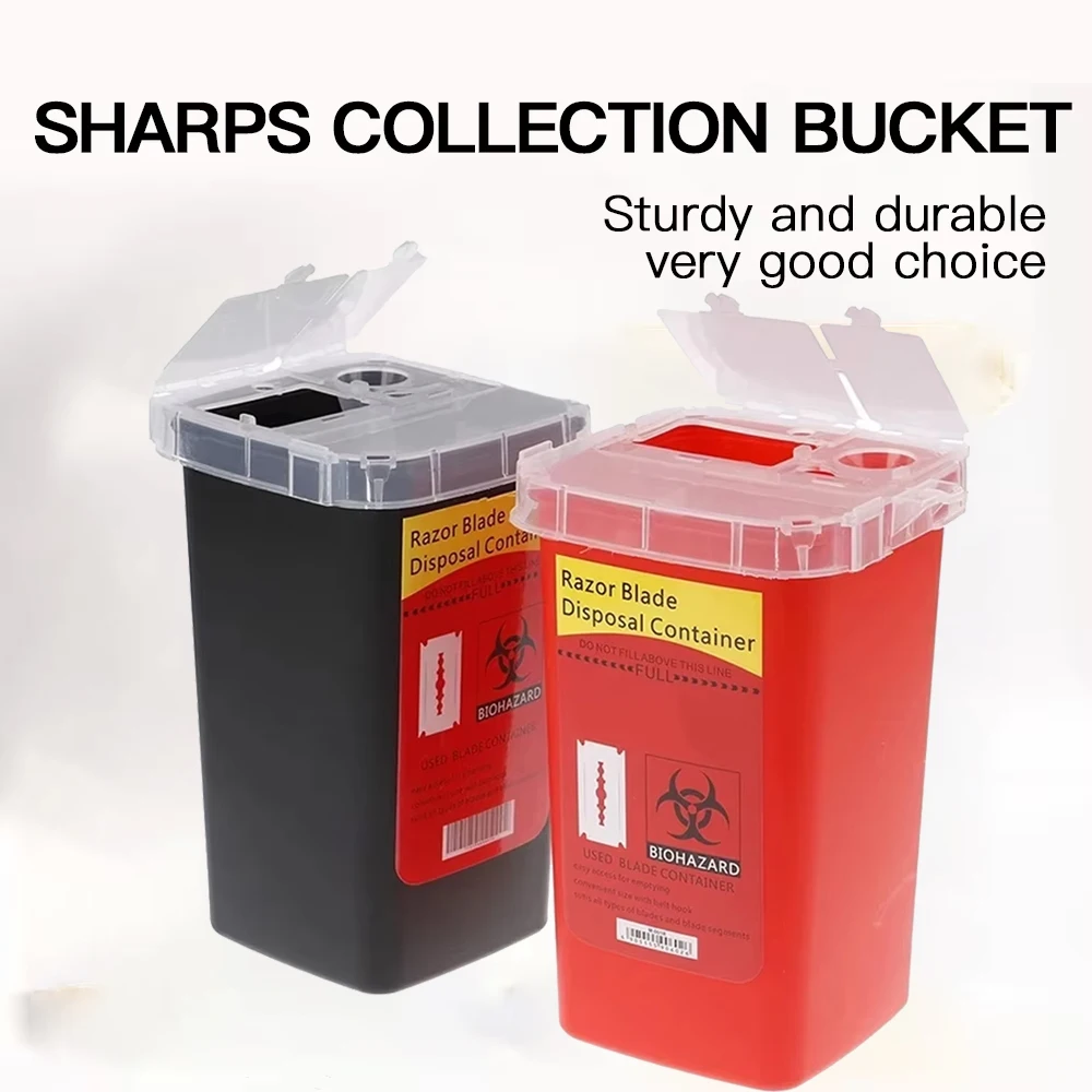 

Аксессуары для парикмахерской, чехол для утилизации лезвий бритвы с перьями, мусорный бак, легко чистится, одноразовый ящик для переработки