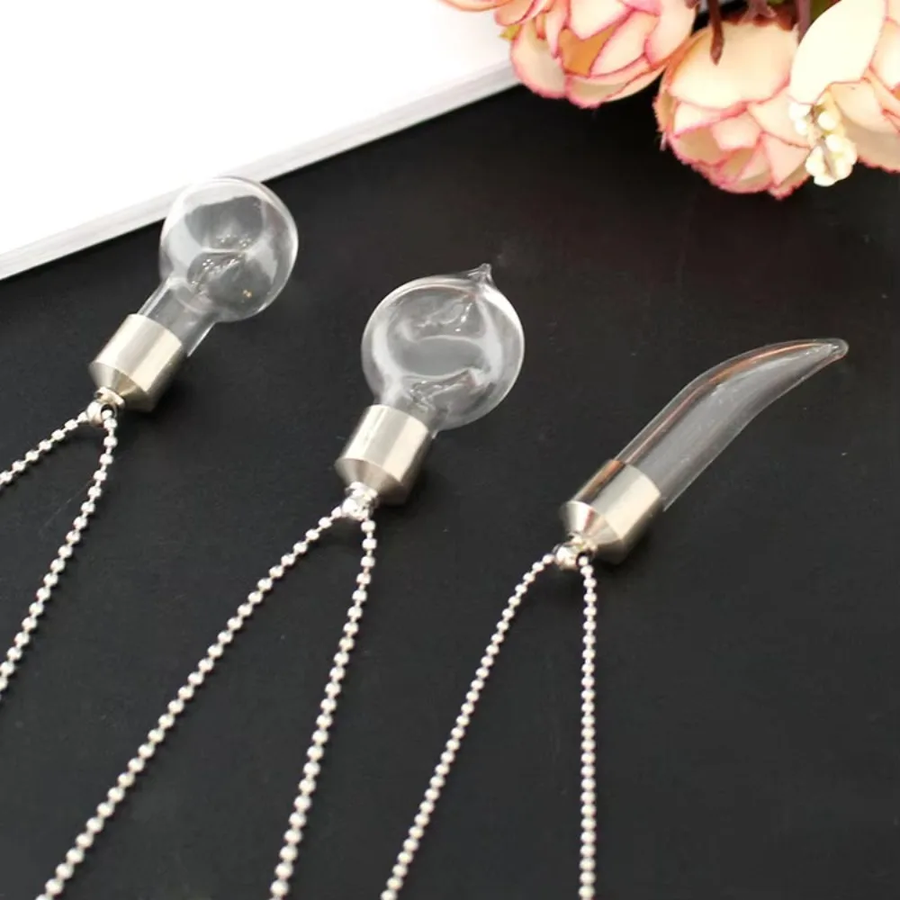 Portable Fillable Wishing Jars Necklace Urn Jewelry With Ball Chain Vial Necklace Ashes Fillable Bottle Pendant Necklace
