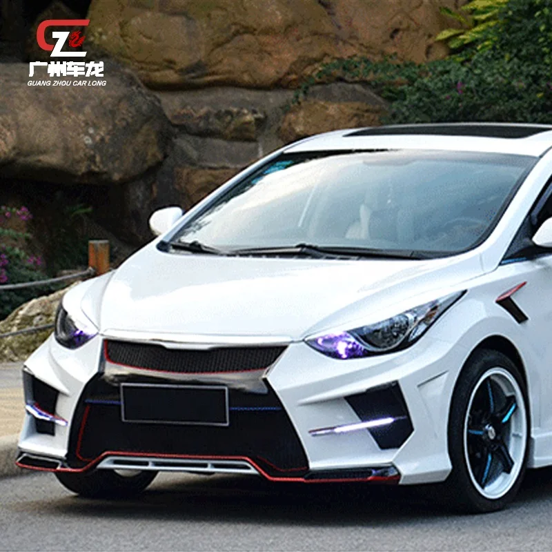 المصنع مباشرة ex نمط مصدات السيارات المصد الأمامي المصد الخلفي التنانير الجانبية لشركة هيونداي إلنترا 2011-2015 اكسسوارات السيارات نورس #2