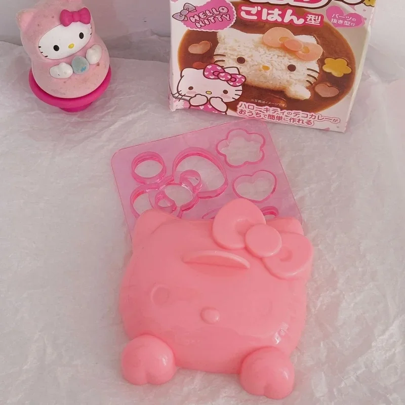 Molde para Bolas de Arroz HelloKitty, Molde para Sushi Kawaii DIY, Onigiri Creativo, Herramientas para Hacer Sushi y Arroz al Curry, Accesorios para Bento