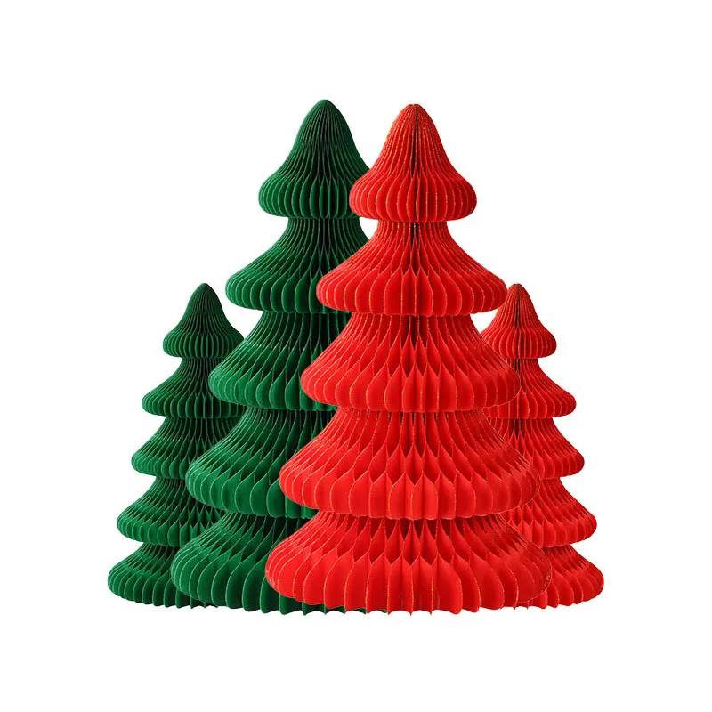 2023 New Simulated Tree Home Christmas Decoration Honeycomb Paper Christmas Tree Living Room Interior Decoration