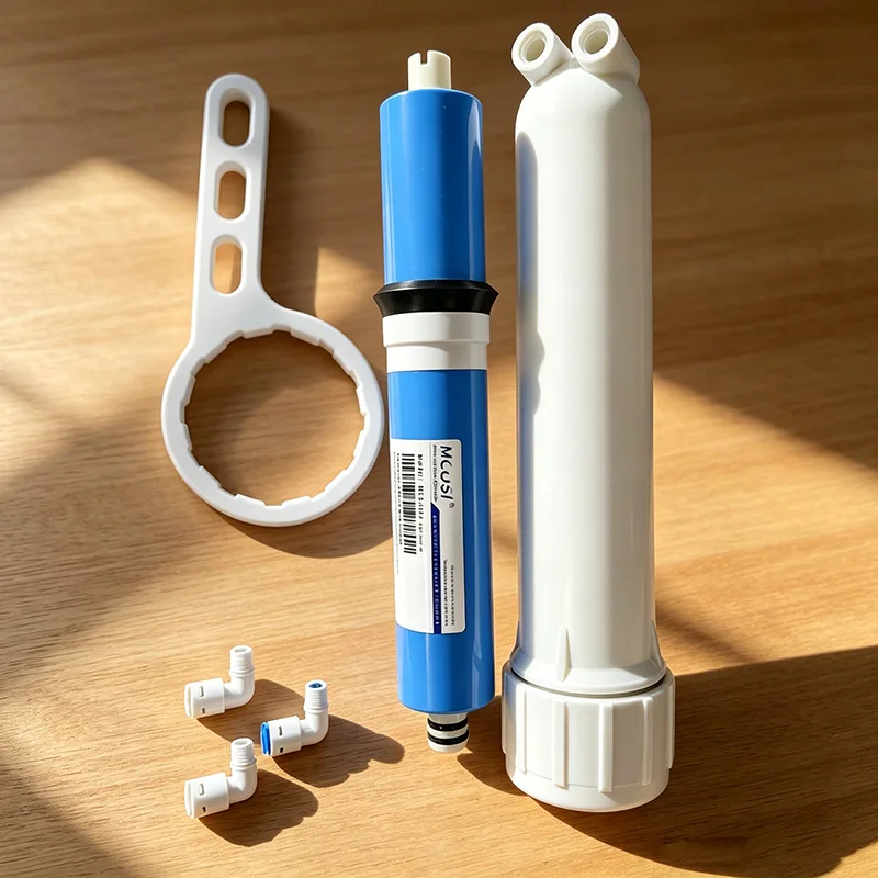 

Система обратного осмоса с мембраной RO 50-125GPD, очиститель воды с корпусом для мембраны, ключом, быстроразъемными фитингами 1/4 дюйма, обратным клапаном