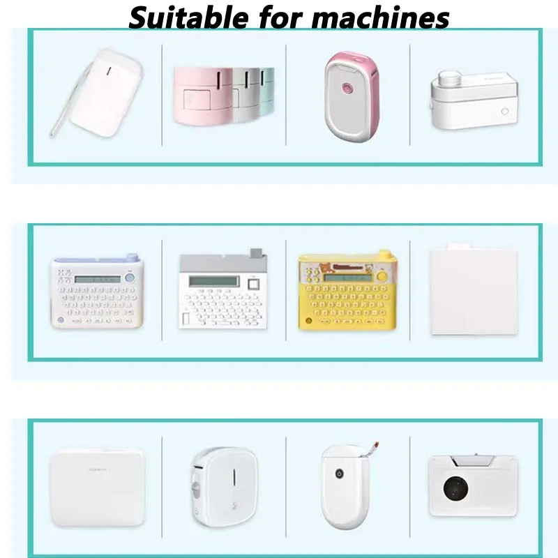 2 Rolls thermosensitive Continuous label paper,Colored,ransparent,For P12/D30/D30S/D32/D35/Q30 label Maker printer 15mmx4.2m