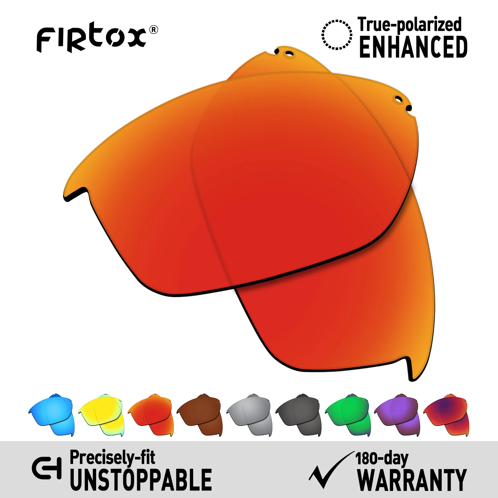 

Firtox True UV400 Polarized Lenses Replacement for Oakley Unstoppable OO9191 - 65mm Sunglasses (Lens Only) - Multiple Colors