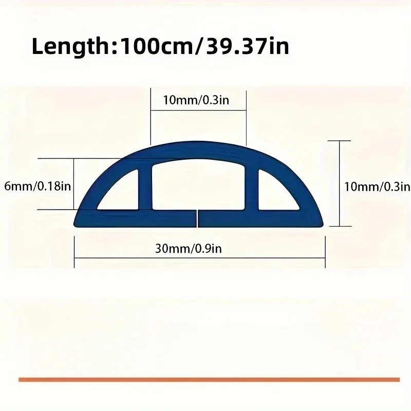 1PC 39.37/78.74/118.11inch Floor Wire Cover Power Cable Protector Extension Electric Wire Duct Slot Cable Sleeves Hider