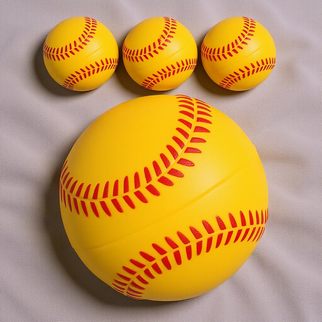 

4Pcs Training Baseballs PU Sponge Lightweight Softballs for Practice Teen Players Indoor Outdoor Sports Training Balls