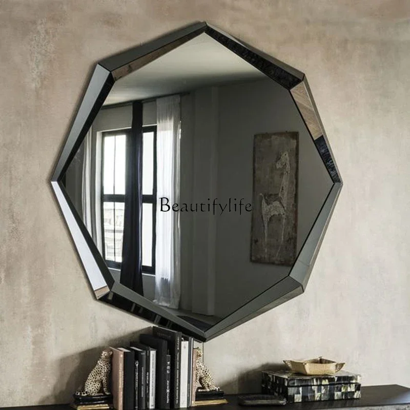 AAAmerican Square Nordic Princess Bathroom Retro Dressing Decorative Mirror Wall Hanging Mirror Light Luxury Background Wall