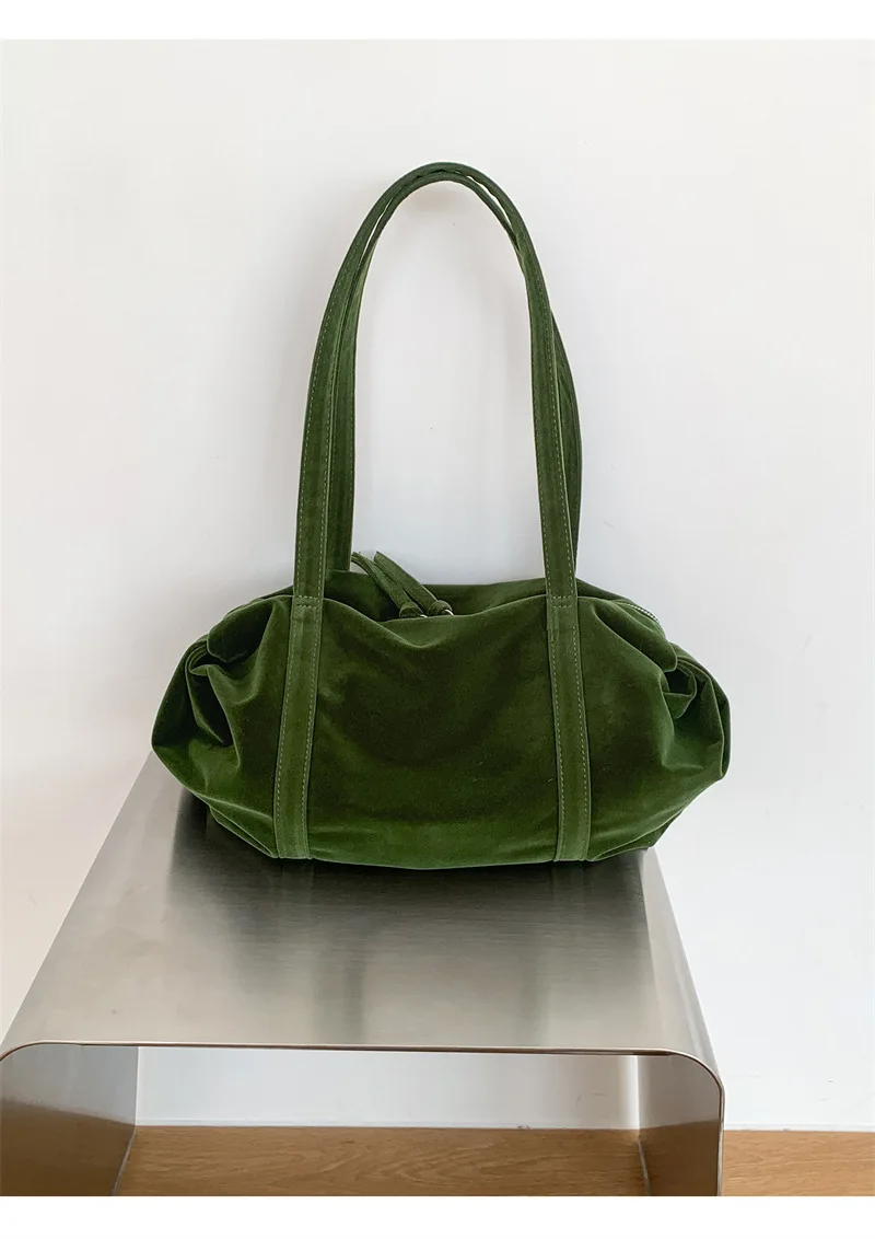 NEW Suede Pillow Bag Autumn and Winter New Niche Design Female Velvet Simple Fashion Shoulder Crossbody Bag Women's Bag