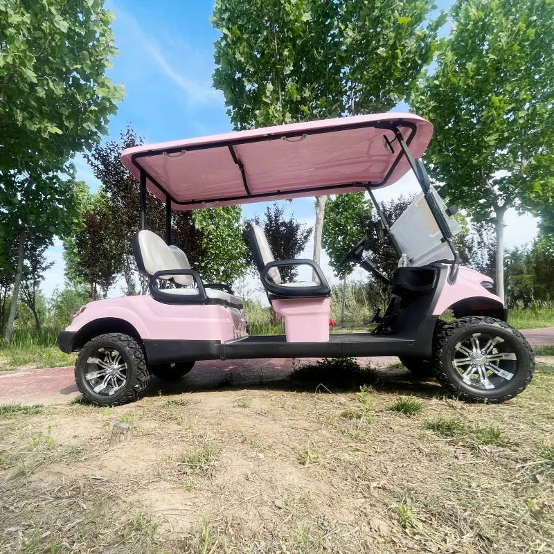 

Новый электрический гольф-кар 2026 года с литиевой батареей, 12-дюймовыми внедорожными шинами, складным ветровым стеклом и подвеской МакФерсон
