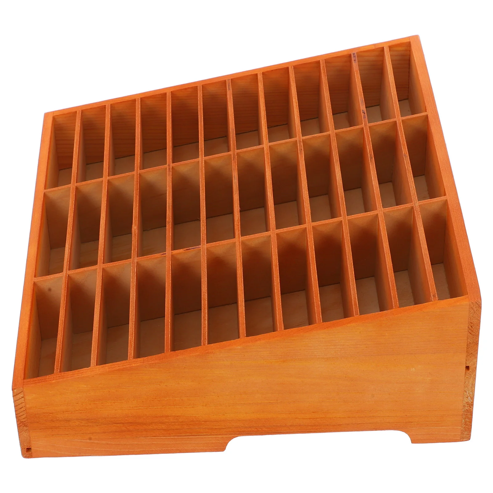 

Storage Box Cabinet Cell Phone Holder Classroom Rack Wooden Bamboo Drawer Dividers