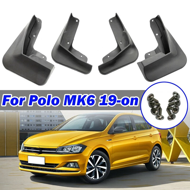 Molded Mud Flaps Splash Dirty Guards Mudguards For Polo 6 MK6 2019 2020 AW