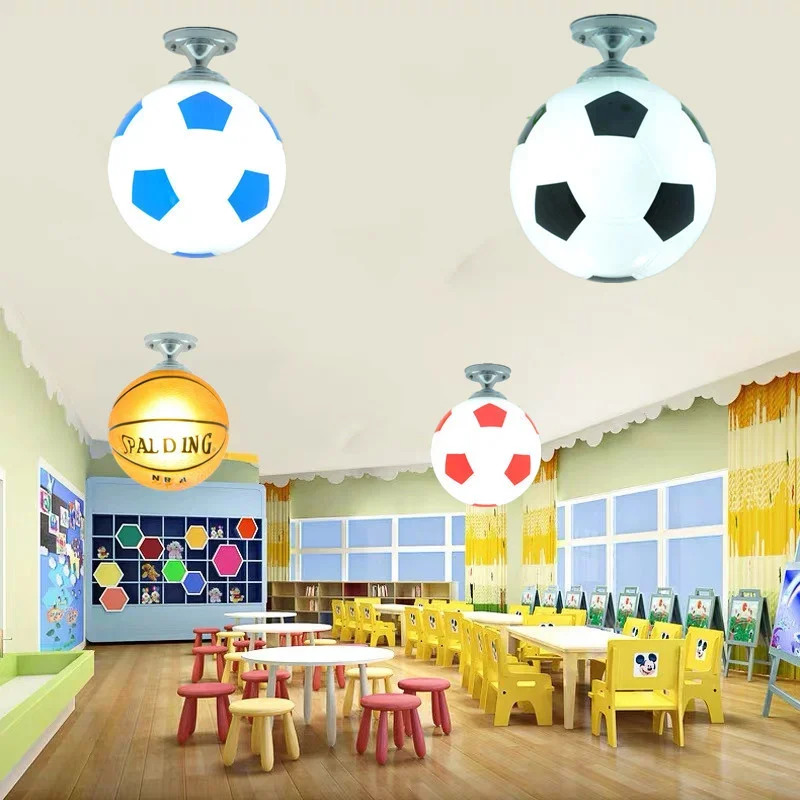 

Kids Room Lighting Ceiling Lamp Children Ceiling Lights Led Lights For Home Glass Soccer Or Basketball Light