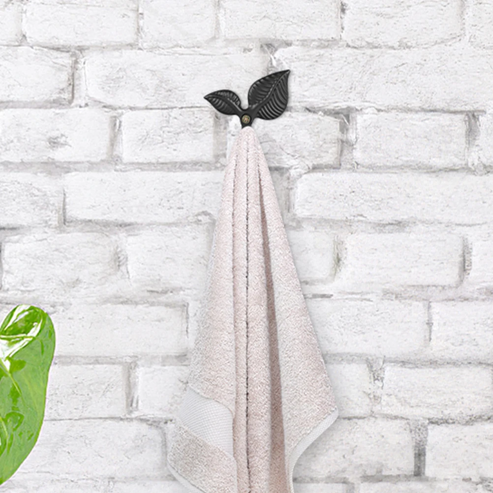 

8pcs Retro -shaped Wall Hooks for Coats Bags Black Color Easy Installation Wall Mount Bathroom Bedroom Kitchen Use
