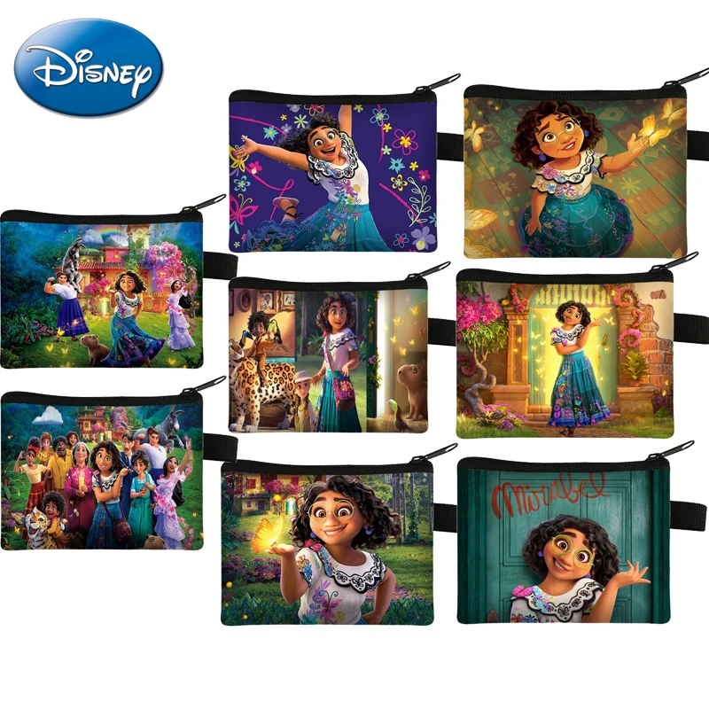 Disney torba dla dzieci Anime Encanto portmonetka dla dzieci duża pojemność poliestrowa nadruk kreskówka woreczek do przechowywania monet dziewczyna