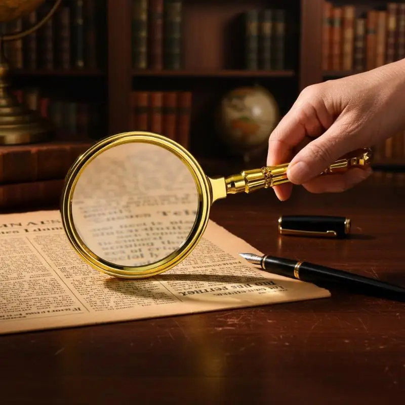 

Handheld Magnifying Glass Portable Glass Lens Magnifier For Viewing Jewelry Newspaper Reading High Definition Eye Loupe Glass