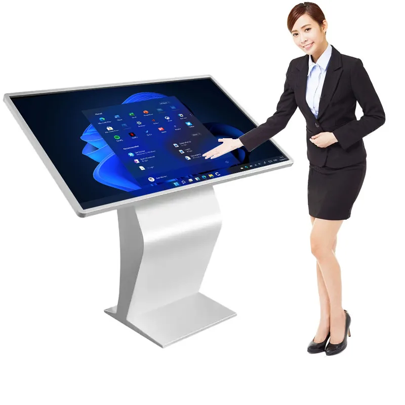 Display All in One Touch Screen Kiosk Self-Inquiry Display 32/43 Inch Floor Standing Interactive LCD Panel Digital Information