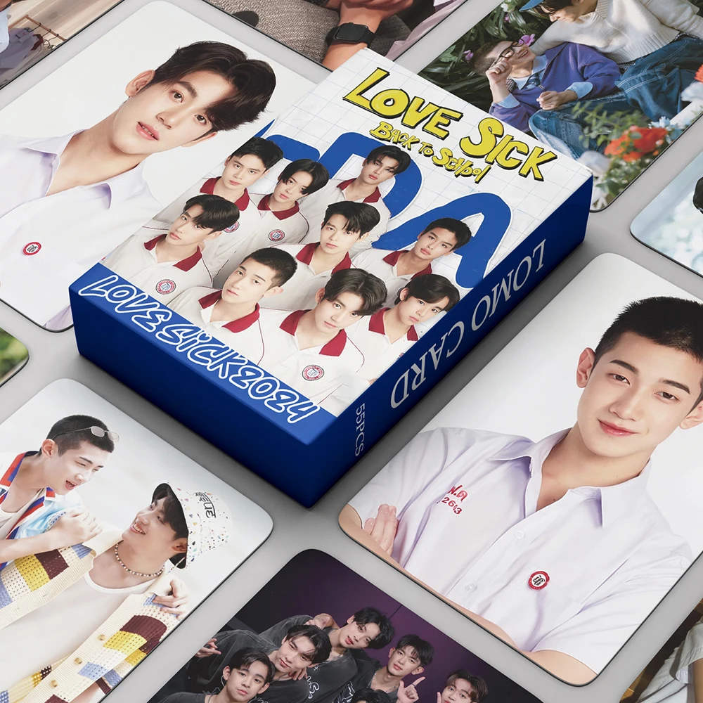 55Pcs/Set LOVE SICK Thai TV Drama Lomo Cards Double Sides Concept Photocards ALMOND PROGRESS Fashion Postcards Fans Collection