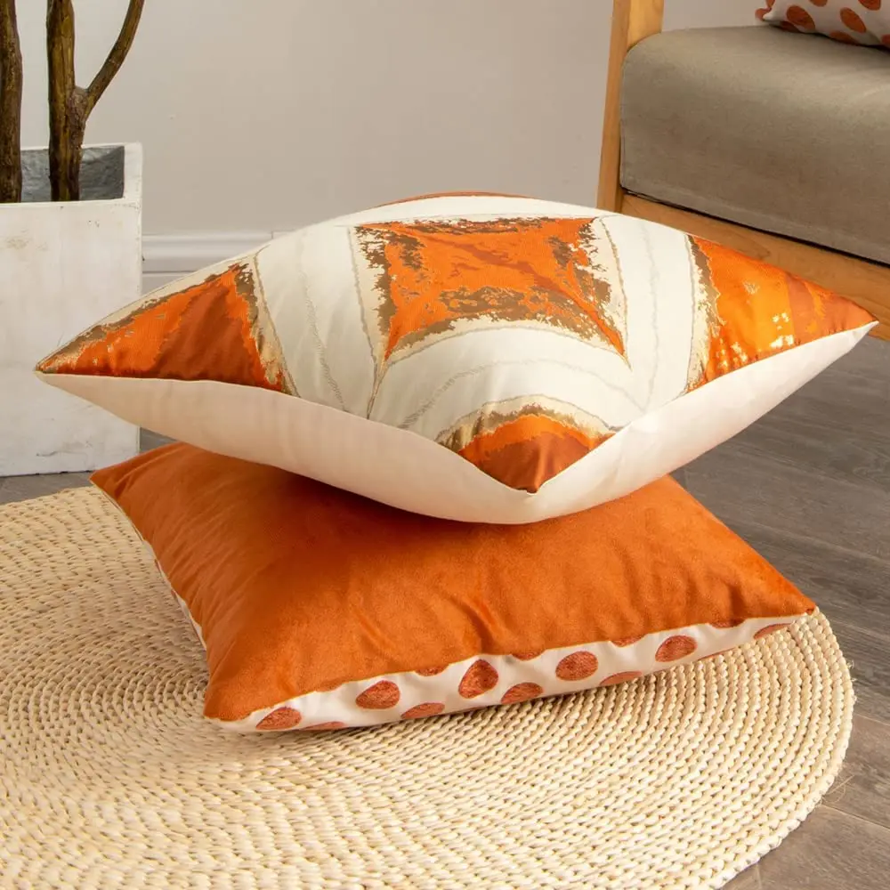 

Cushion Cover Super Soft Orange Series Geometric Pattern 5x45cm for Living Room Sofa Home Decorative Pillowcase Pillow Cover