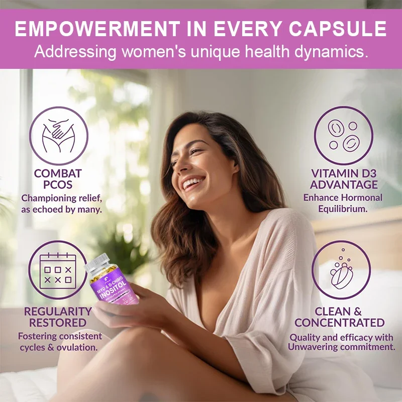 Инозитолные капсулы Myo & D-Chiro — поддерживает функцию здоровья яичников, баланс гормонов, общие здоровье, добавка для здоровья женщин