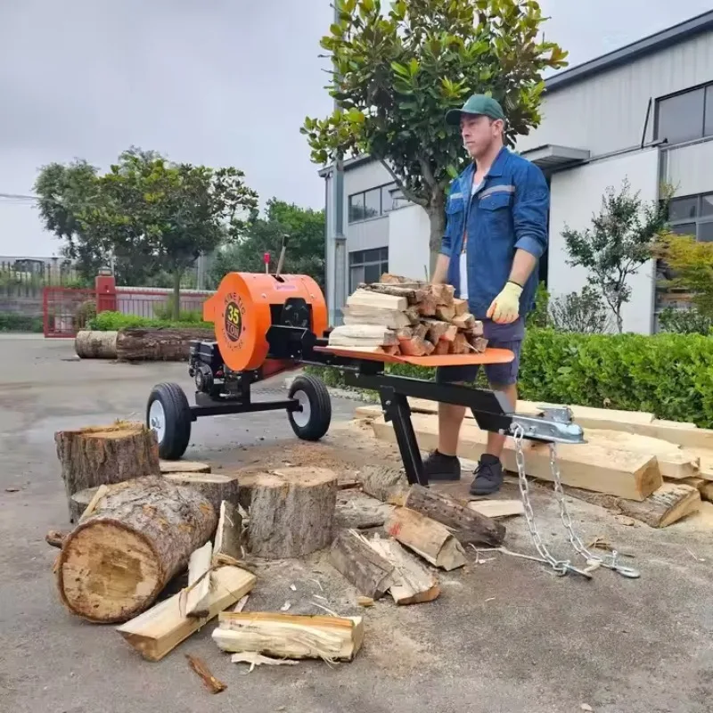 

【Popular】35 Ton Log Splitter 6.5HP Hydraulic Log Splitter Kinetic Mobile Firewood Processor Wood Log Splitter