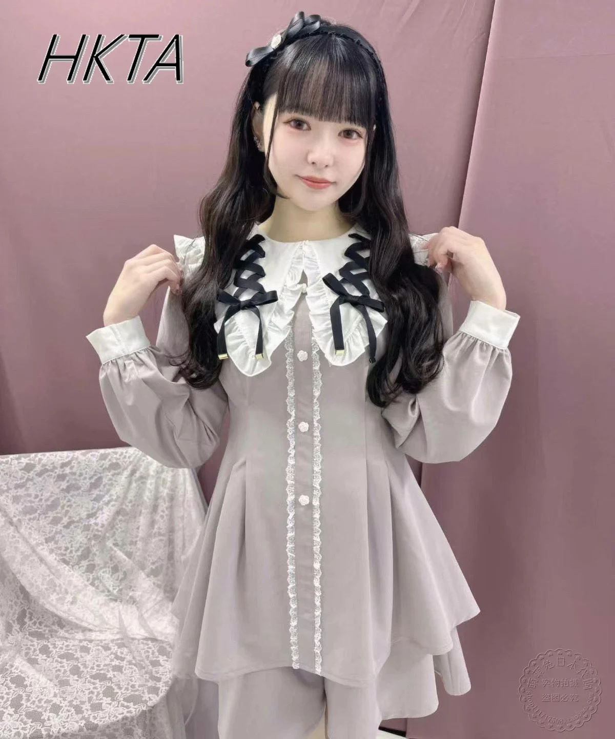 

Rojita Dress Sets Women Lolita Mine Series Mass Production Bow Lace Splicing Ruffle Leaf Edge Shirt Dress Shorts 2-piece Set