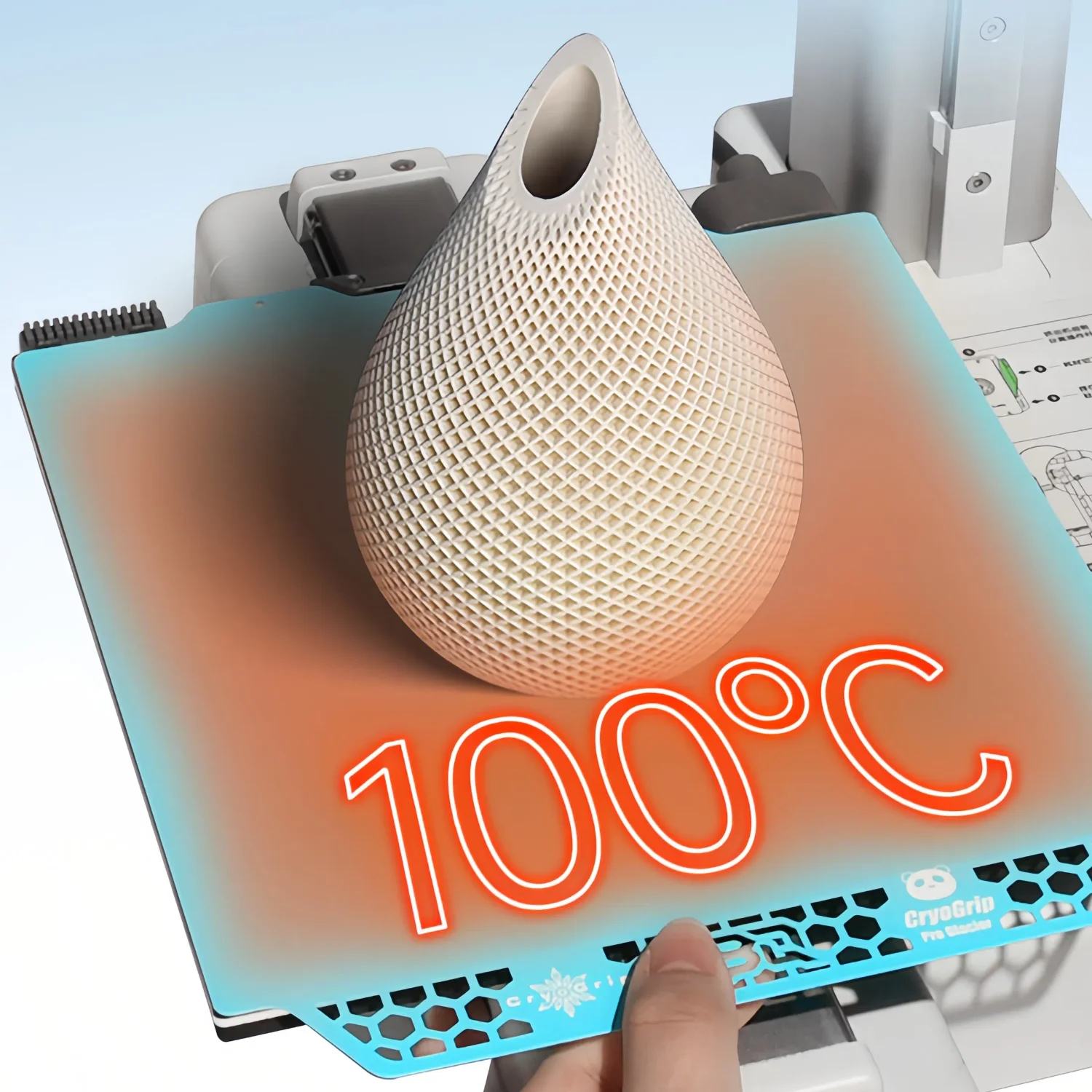 

for BIQU CryoGrip Pro Glacier Panda Build Plate for BambuLab A1/X1/P1/A1 Mini 3D Printer Accessories