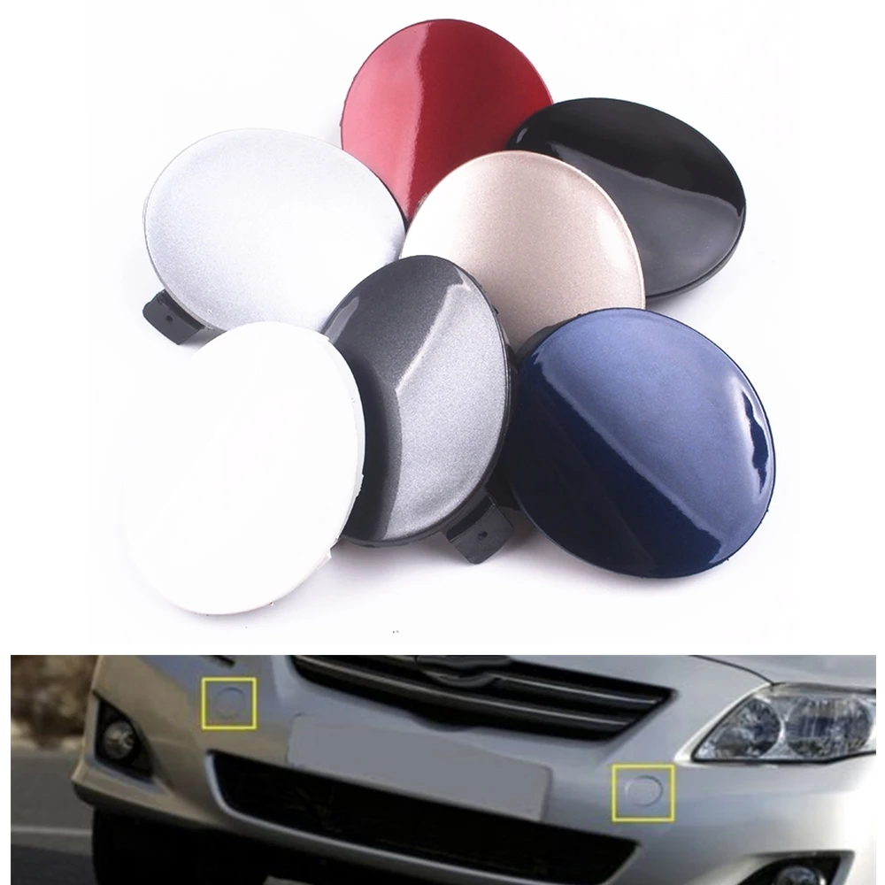 Front Tow Hook Towing Haul Cover Hole Eye Trailer Access Cap Guard Lid Splitter Board For Toyota Corolla 2007-2009 Sedan 4-Door