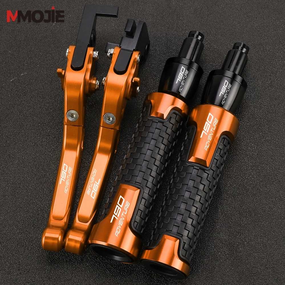 KTM 790ADVENTURE S 2017-2020 790ADVENTURE/S 접이식 브레이크 클러치 레버 오토바이 7/8'' 22mm 핸들바 핸들 그립 엔드