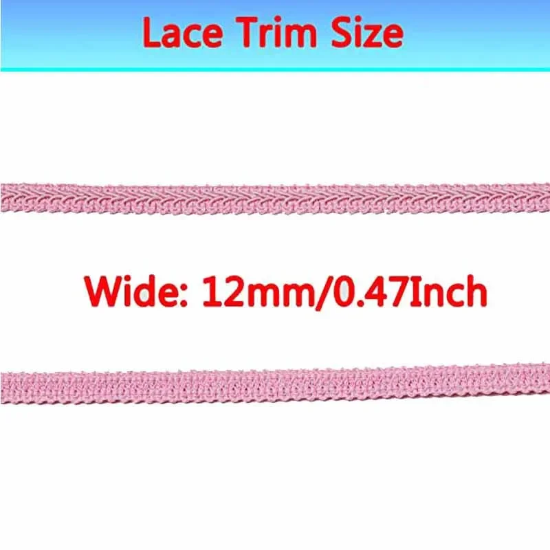 10m Lace Trim Ribbon Centipede Braided Lace DIY Craft Sewing Accessories Wedding Decoration Fabric Curve Lace Laces for Sewing