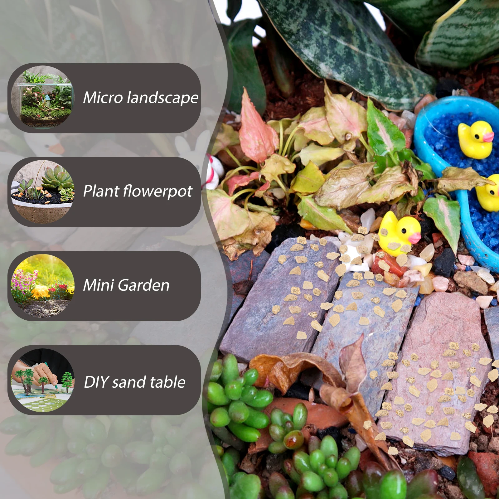 

Decorative Stones Pebbles for Terrarium Crafts Mini Landscape Sand Table Rocks Fish Tank Pond Garden Layout Diorama Scenery