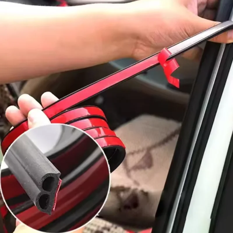 5/10/20MAuto Rubber Seals Car Door Sealing Strip B Type Noise Insulation Anti-Dust Soundproof Sealing Strips Car Door Seal Strip