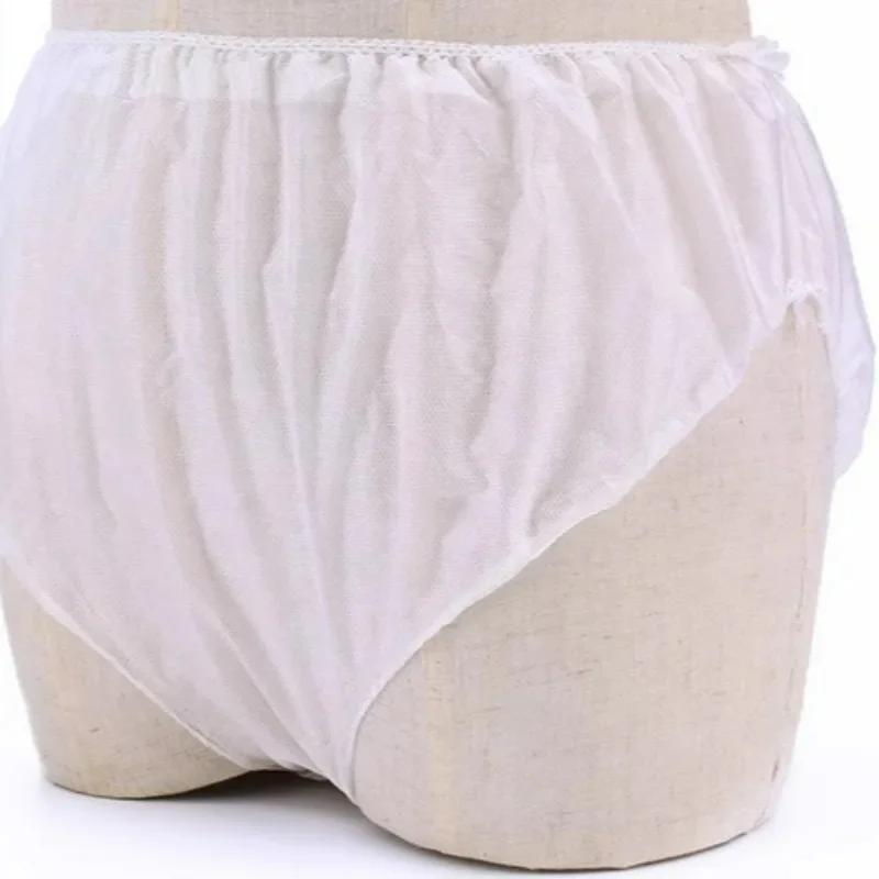 6-24 ks/sada cestovních přenosných jednorázových netkaných papírových kalhotek, spodní prádlo bílé, běžné nouzové kalhotky pro ženy a muže - náhled 3