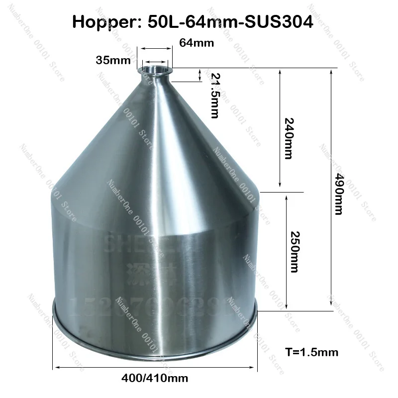 

Paste Filling Machine Hopper, Stainless Steel Hopper SS304 30L 50L 23L Guangdong Filling Machinery