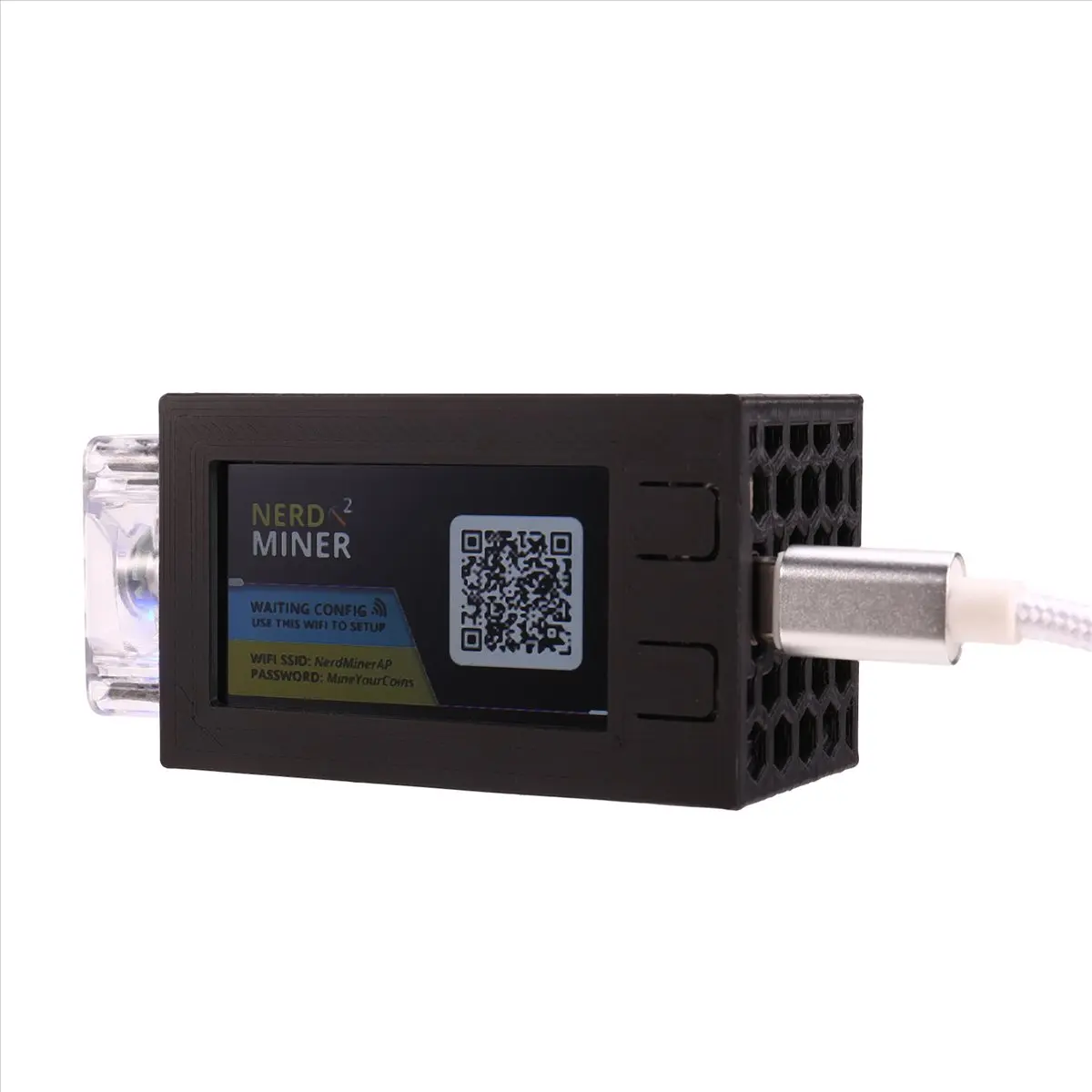 ABGZ For V2 Pro Miner 78KH/S Mini Bitcoin Lottery Miner with Fan BTC Solo Lottery Mining Miner Black
