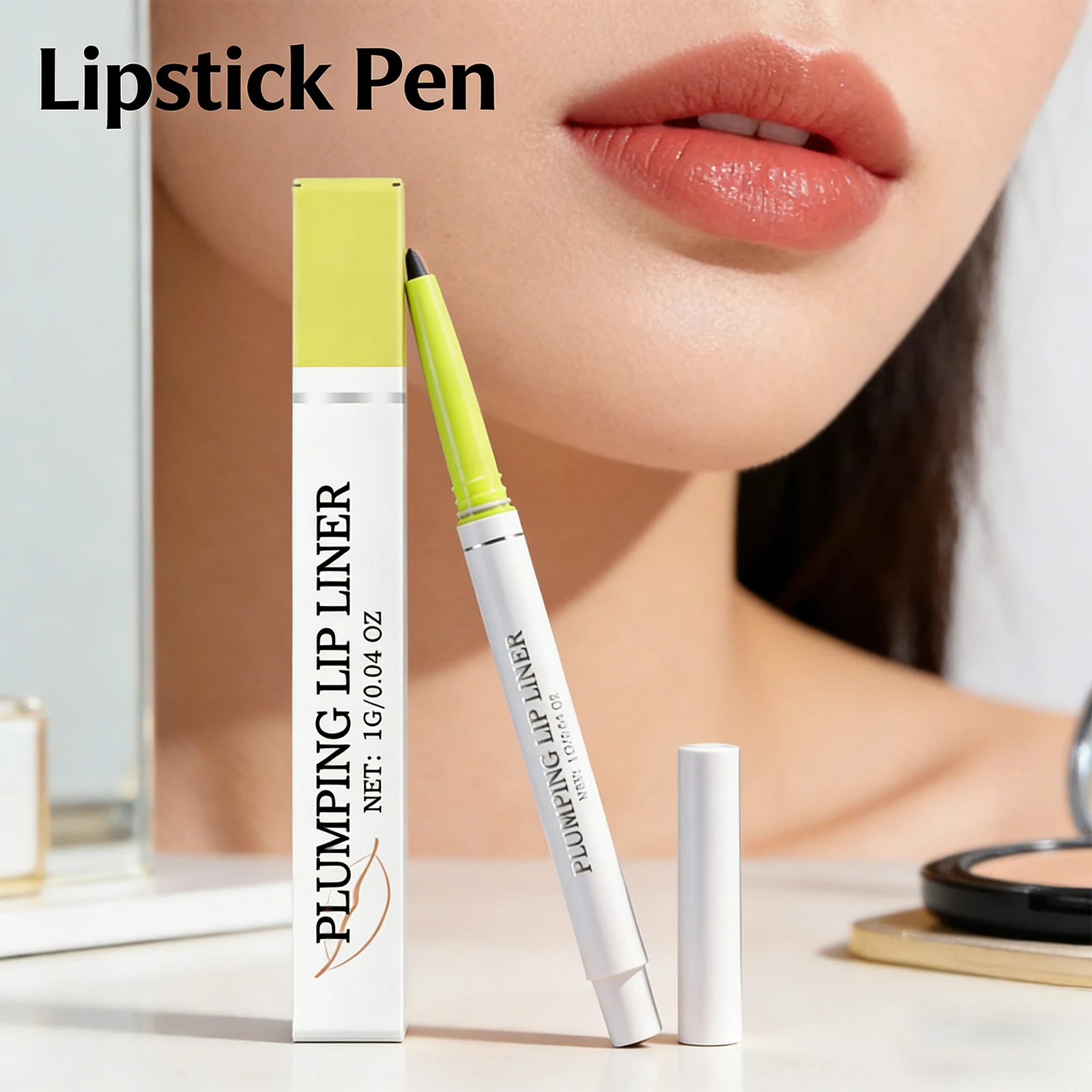 Penna per rossetto Impermeabile Lucidalabbra nudo Matte Contorno Tinta Duratura Tazza antiaderente Rimpolpante Penna per trucco di bellezza naturale Fodera per labbra