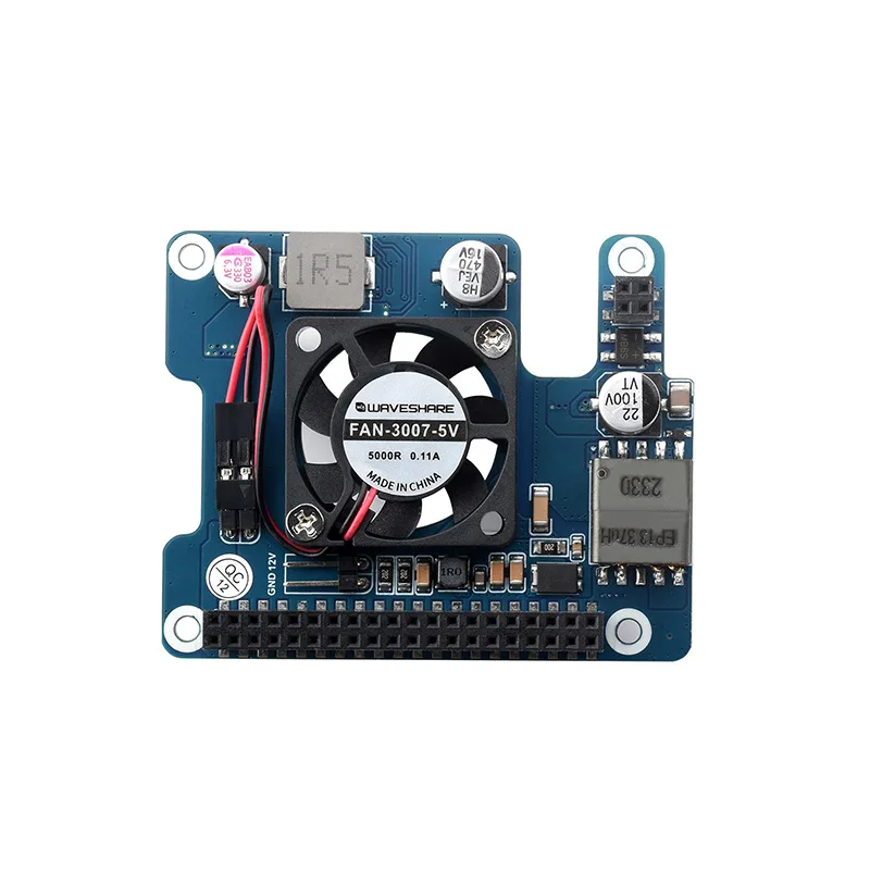 Placa de expansão PoE Ethernet, tipo F, com ventilador de refrigeração, escudo térmico