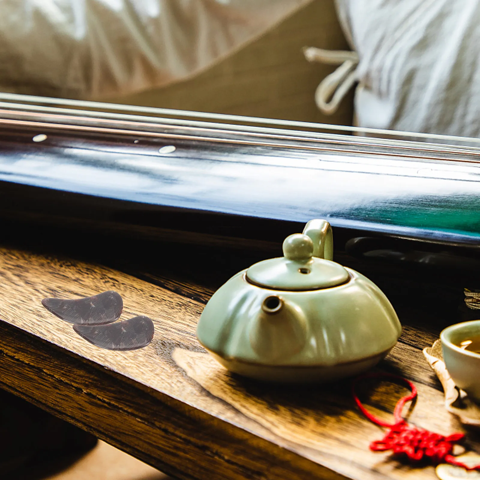 

8pcs Playing Level Practical Compound Molecule Guzheng Nails Lightweight Small Size Smooth Round Protect Fingers Pain