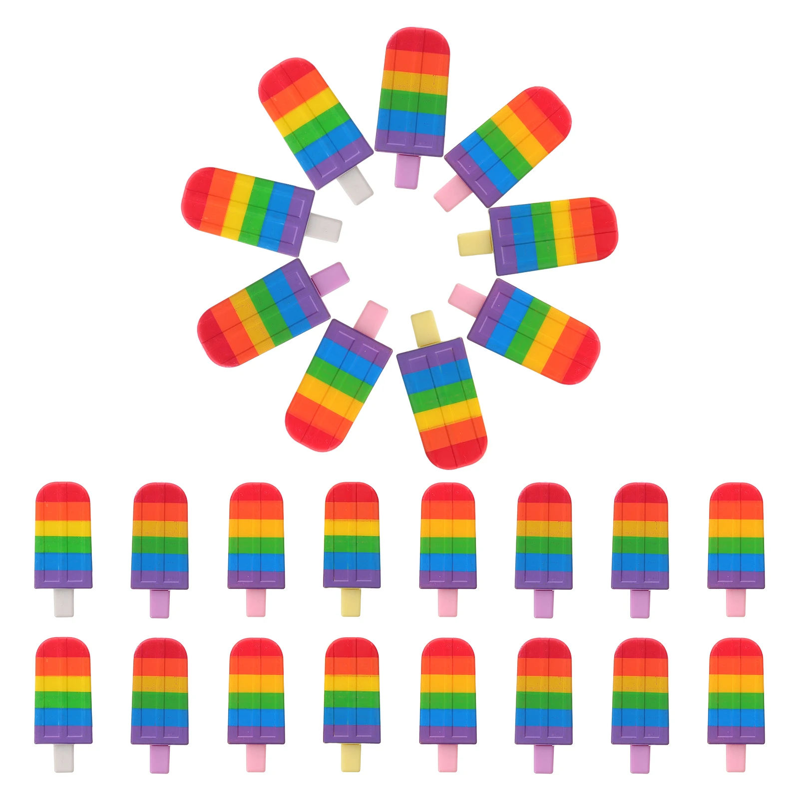 25 قطعة من أقلام الآيس كريم الإبداعية المكتبية البلاستيكية على شكل كرتوني #4